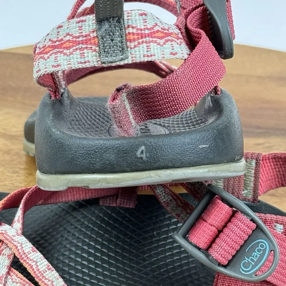 Big Kids Chaco Z2 Classic Red Athletic Casual Trail Walking Sandals Size 4 Y GUC